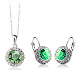 New Fashion Wedding Crystal Jewelry Sets Vintage Moon River Rhinestone Top Quality Necklace Earrings for Women