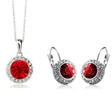 New Fashion Wedding Crystal Jewelry Sets Vintage Moon River Rhinestone Top Quality Necklace Earrings for Women