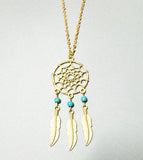 New Fashion accessories jewelry Dream catcher leather pendant necklace gift for women girl