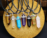 New Fashion jewelry natural quartz stone turquoise agate amethyst pendant necklace Valentine's Day Gifts for women girl