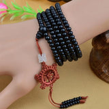 Sandalwood Beads Buddha Buddhist Meditation Mala Prayer Bracelet