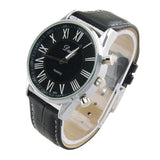 New Luxury Mens Quartz Watches Faux Leather Band Designer Wrist Watch Men Black Leather Band Men Watches Casual Watches