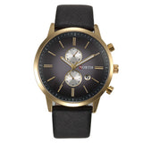 New Men Fashion Casual watch Famous Brand Quartz Watch Gold Wristwatch Date Display montre reloj relogio masculino