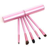 New Professional Pony Hair Eyeshadow Brushes Set & Kits 5pcs Black 5 pcs Makeup Brushes For Eye Makeup Tool Kit + Round Tube