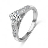 New Ring 18K Rose Gold/Platinum Plate Inlay Austrian Crystals Women Rings