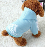 New Soft Cotton Cat Dog Clothes Pet Hoodie Coat Fashion Adidog Costume Warm Sweater Clothing for Small Dogs