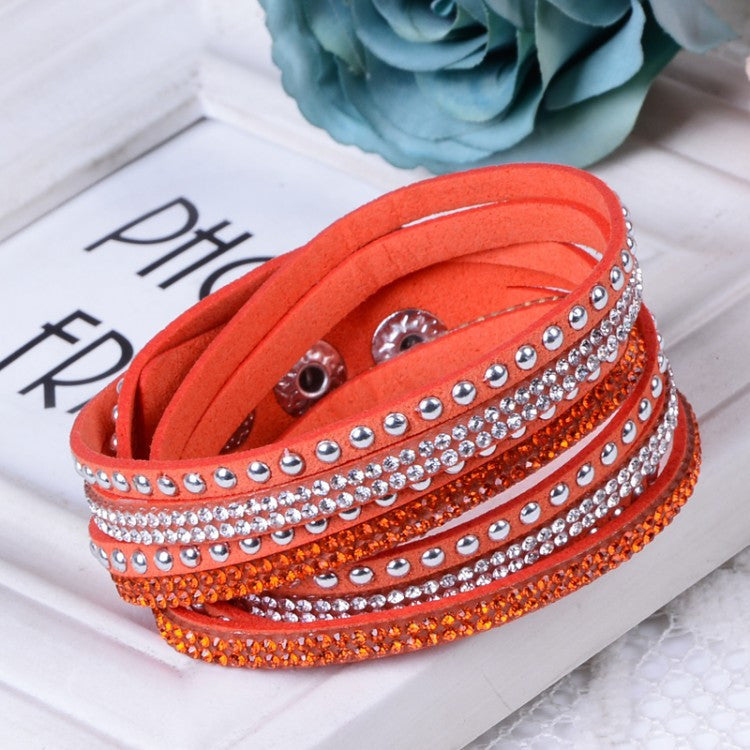 Women Multilayer Leather Bracelet Christmas Gift Charm Bracelets Vintage Jewelry For Women Pulsera