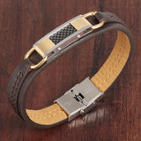 New arrival popular jewelry PU leather mix stainless steel Bracelets Men Wholesale charm male fashion accessories Bangles 