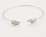 New fashion accessories jewelry copper leaf cuff bangle for women girl nice gift