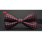New fashion tuxedo bow tie men red and black tartan groom marry groomsmen wedding party colorful striped butterfly cravats mens