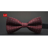 New fashion tuxedo bow tie men red and black tartan groom marry groomsmen wedding party colorful striped butterfly cravats mens