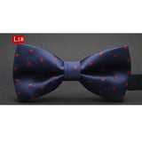 New fashion tuxedo bow tie men red and black tartan groom marry groomsmen wedding party colorful striped butterfly cravats mens