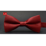 New fashion tuxedo bow tie men red and black tartan groom marry groomsmen wedding party colorful striped butterfly cravats mens