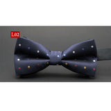 New fashion tuxedo bow tie men red and black tartan groom marry groomsmen wedding party colorful striped butterfly cravats mens