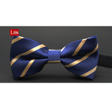 New fashion tuxedo bow tie men red and black tartan groom marry groomsmen wedding party colorful striped butterfly cravats mens