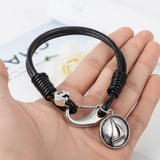 New leather bracelet anchor bracelet pulsera hombre men jewelry pulsera ancla Charms bracelets & Bangles man gift bracelet cuir