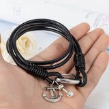 New leather bracelet anchor bracelet pulsera hombre men jewelry pulsera ancla Charms bracelets & Bangles man gift bracelet cuir