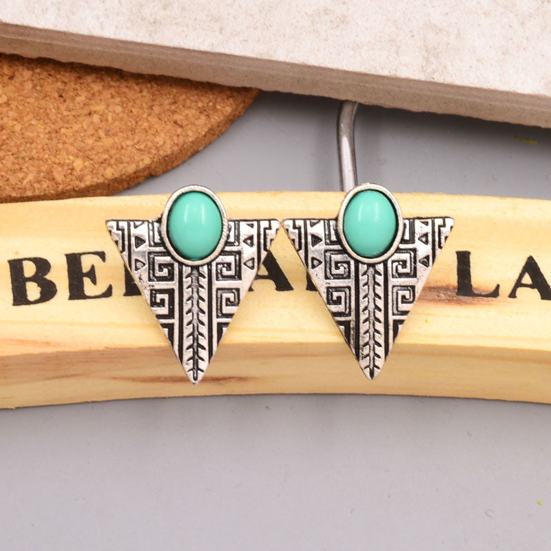 New vinatge jewelry Triangle alloy dangle drop earring gift for women girl
