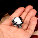 New 316L Stainless Steel Jewelry Men's Gothic Punk Claw Thingking Skull Skeleton Rings