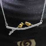 New 925 Sterling Silver Bird Necklaces & Pendants Pure Sterling Silver Choker Necklace Jewelry Collar