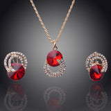 New Arrival 18K Gold Plated Necklace/Earrings Wedding Jewelry Sets For Brides Fashion Jewelry