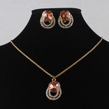 New Arrival 18K Gold Plated Necklace/Earrings Wedding Jewelry Sets For Brides Fashion Jewelry