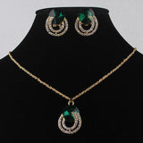 New Arrival 18K Gold Plated Necklace/Earrings Wedding Jewelry Sets For Brides Fashion Jewelry