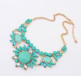 New Arrival Fashion Jewelry Trendy Women Necklaces & Pendants Link Chain Short Statement Necklace Resin Pendant For Gift