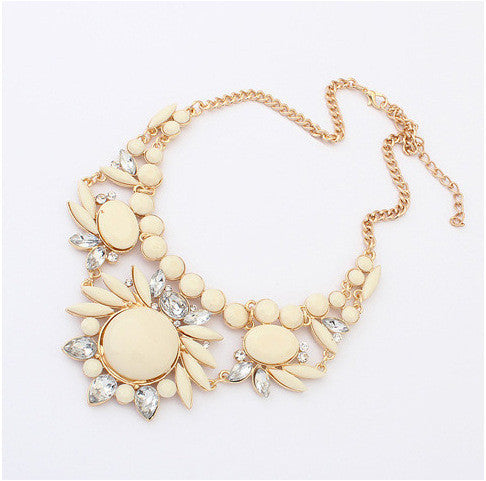 New Arrival Fashion Jewelry Trendy Women Necklaces & Pendants Link Chain Short Statement Necklace Resin Pendant For Gift