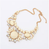New Arrival Fashion Jewelry Trendy Women Necklaces & Pendants Link Chain Short Statement Necklace Resin Pendant For Gift