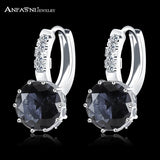 New Arrival Hoop Earrings Silver Color Inlay Cubic Zircon Fashion Women Wedding Earrings Jewelry