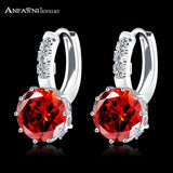 New Arrival Hoop Earrings Silver Color Inlay Cubic Zircon Fashion Women Wedding Earrings Jewelry