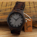 New Arrival Men's Wood Wristwatch Classic Folding Clasp Quarzt Movement Wrist Watch with Wood Strap