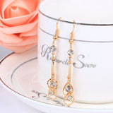 New Arrival Vintage Gold Jewelry Set Fashion Water Drop Earrings & Crystal Statement Necklace for Women Wedding Jewelry
