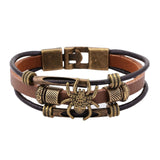 New Arrival Vintage Wrap Men Bracelets & Bangles , Exaggerate spider Leather Bracelet Fashion Jewelry