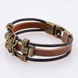 New Arrival Vintage Wrap Men Bracelets & Bangles , Exaggerate spider Leather Bracelet Fashion Jewelry 