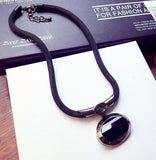 New Arrival Women Pendant Necklaces All-match Elegant Black Beaded Necklace Exaggerated Clavicle Chain Accessories