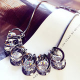 New Arrival Women Pendant Necklaces Luxury Bright Crystal Short Chain Korean Dress Accessories Clavicle Jewelry