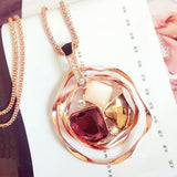 New Arrival Women Pendant Necklaces New Fashion Sweater Chain Crystal Pendant Necklace