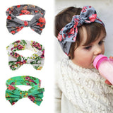 New Baby Girls Toddler Infant Newborn Flowers Print Floral Butterfly Bow Hairband Turban Knot Headband Hair Band Accessories