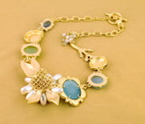 New Design Fashion Jewelry Graceful Imitation pearls flower Pendant Necklace
