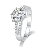 New Design Gold/Silver color Fashion Noble Luxury Elegant Charm gold silver Plated Zircon Crystal Round Rings