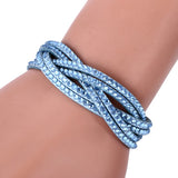 New Fashion 6 Layer Leather Bracelet Charm Bracelet