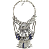 New Fashion Hot Sale Vintage Boho Crystal Collares Statement Necklaces & Pendants Long Choker Maxi Necklaces Women Jewelry