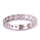 New Fashion Style Round Cut White Topaz Silver Ring Women Wedding Jewelry Rings