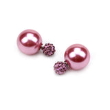 New Fashion jewelry double pearl earrings brincos candy color earrings for women pendientes trendy stud earrings