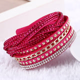 New Hot Selling Fashion Leather Bracelet! Charm Bracelets Bangles For Women !Buttons Adjust Size