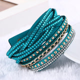 New Hot Selling Fashion Leather Bracelet! Charm Bracelets Bangles For Women !Buttons Adjust Size