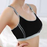 New Hot sale Slim Sexy Fitness keep fit Women Sports Athletic Solid Wrap Chest Strap Vest Tops Bra
