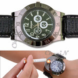 New Military Electronic Lighter Usb Quartz Watch Man Quartz Sports Cigarette Lighter Men Watches